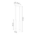 Wezyr riippuvalaisin 2xG9 30cm musta