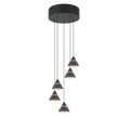 Romeo LED riippuvalaisin 5-os mattamusta 2300+3000+4000K