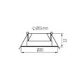 Fizu LED-alasvalo IP44/20 230V 4,8W 4000K valkoinen