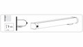 Kylpyhuoneen sein&auml;valaisin pistorasialla 60cm 14W IP44