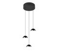 Senta LED riippuvalaisin 3-os 20 cm mattamusta/kromi 4000K