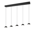 Senta LED riippuvalaisin 5-os mattamusta/kromi 4000K