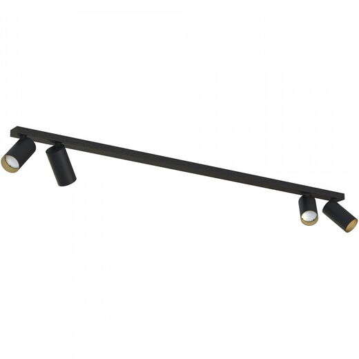 Mono kohdevalaisin 4xGU10 118cm musta/kulta