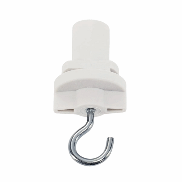 Ripustuskoukku 3-vaihekiskoon valkoinen