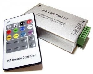 RF Ohjain ja vastaanotin RGB LED-nauhoille maks. 144W 12V