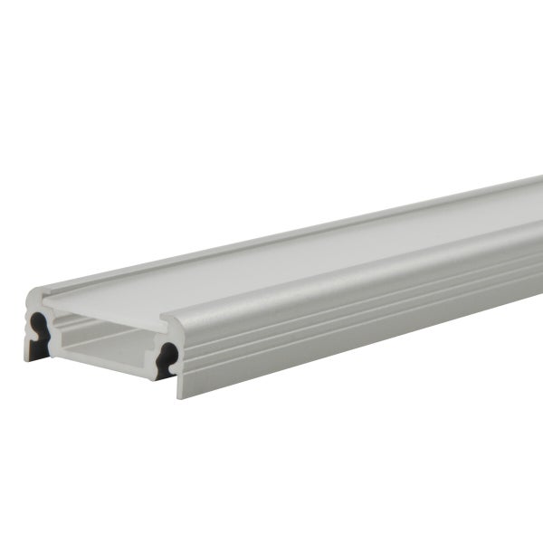 Alumiinilista LED-nauhoille 100cm 20mm leve&auml;