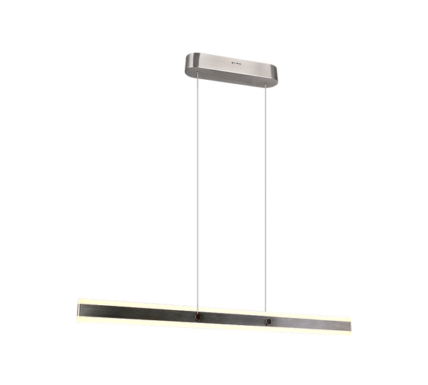 Arcola LED riippuvalaisin 115 cm harjattu ter&auml;s 2300+3000+4000K