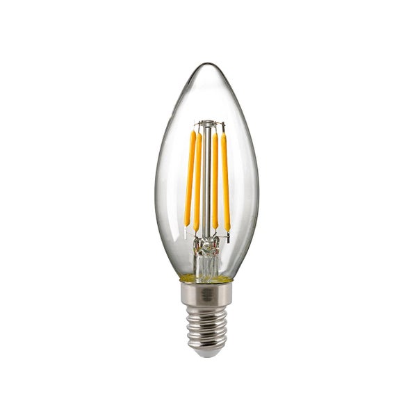 Filament 2,5W kynttil&auml; kirkas E14 250lm 2700K himmennett&auml;v&auml;