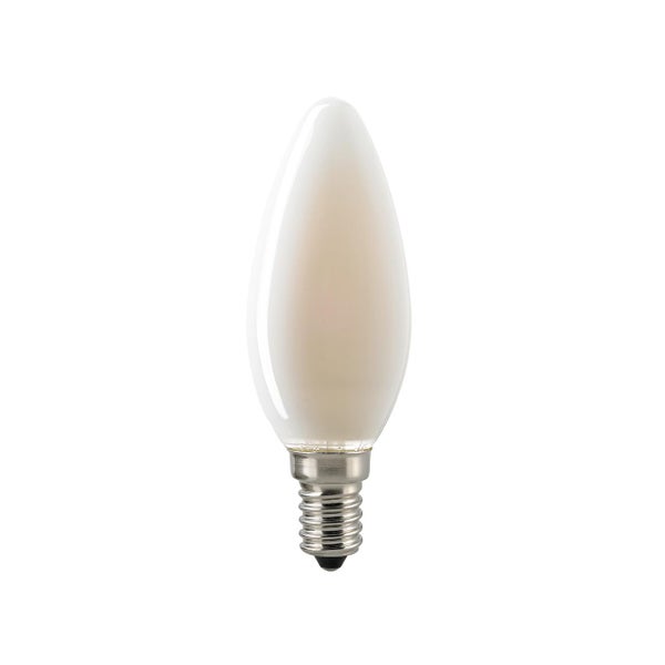 Filament 4,5W kynttil&auml; matt E14 470lm 2700K himmennett&auml;v&auml;