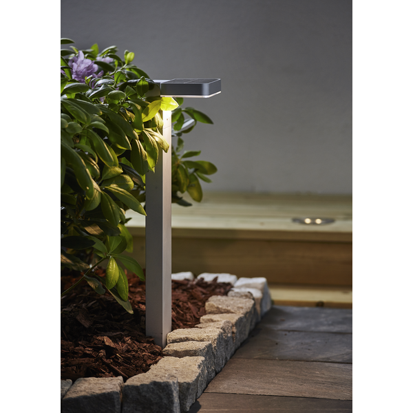 Malta Solar LED-pollari liiketunnistimella IP44 60cm harmaa