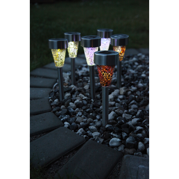 Mosaic Solar LED koristevalosetti puutarhaan 12kpl 28cm