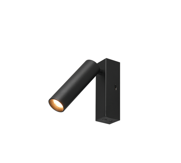 Ambala LED spottivalaisin 2300+3000+4000K 5,5W 17cm musta