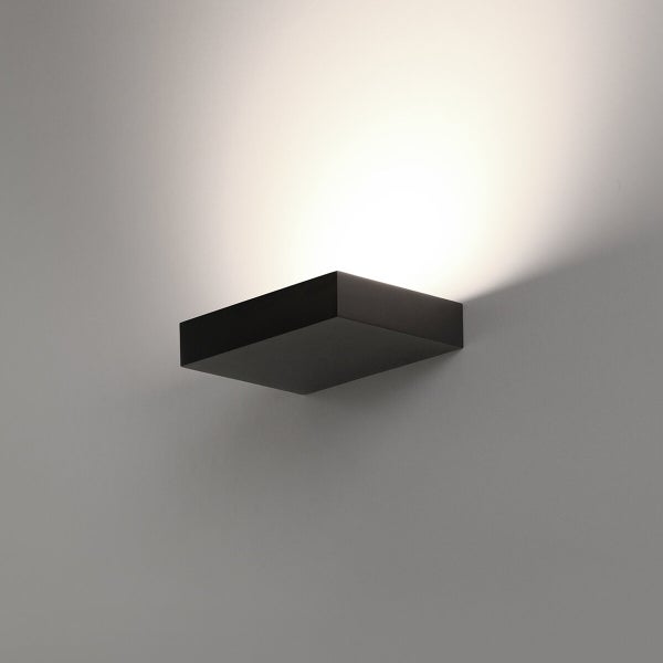 Brick sein&auml;valaisin musta LED 20W 2380lm CRI90 LED 2700K/3000K/4000K Liukukytkin Mikroprismaattinen diffuusori