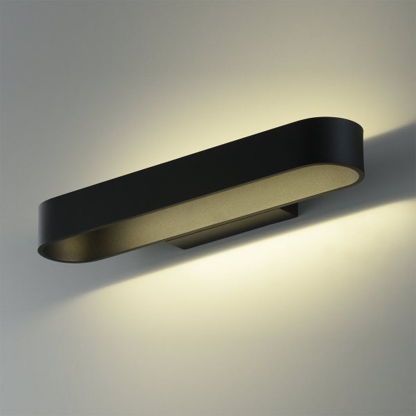 Gala sein&auml;valaisin musta LED 20W 2430lm CRI90 LED 2700K/3000K/4000K Liukukytkin