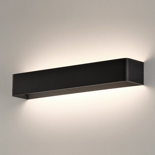 Icon sein&auml;valaisin musta LED 32W 3162lm CRI90 LED 2700K/3000K/4000K Liukukytkin