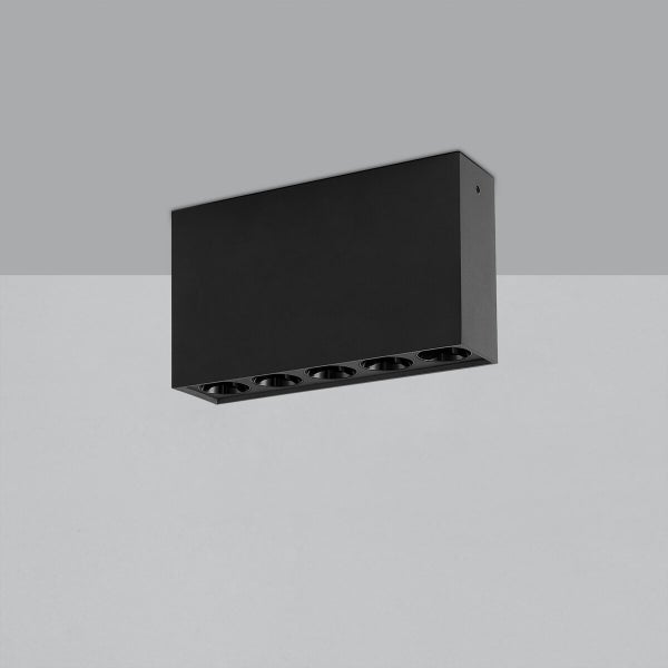Invisible kattovalaisin 138 mm musta LED 12W 3000 K 850 lm CRI90 himmennys triacilla