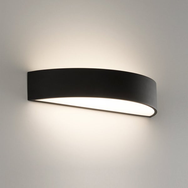 Isia-sein&auml;valaisin musta LED 2x22W 4875lm CRI90  Integroitu LED 3000K-4000K Liukukytkin