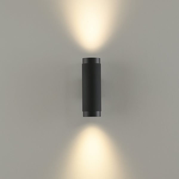 Lux-sein&auml;valaisin musta/musta LED COB 2x6W 3000K 1430lm CRI90  Integroitu LED