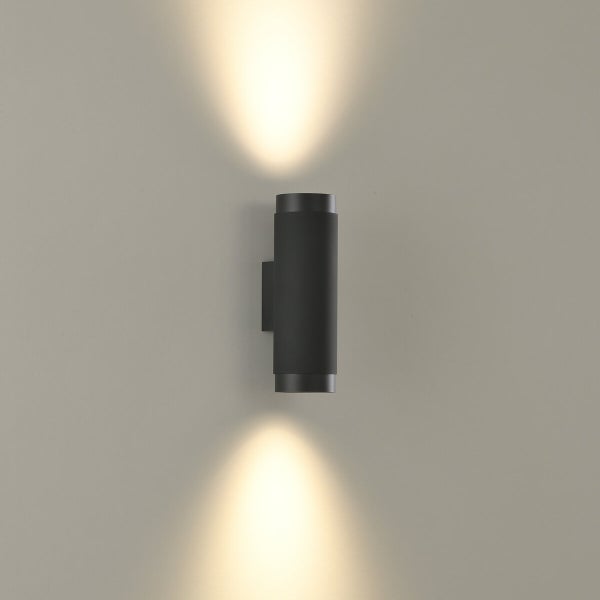 Lux sein&auml;valaisin musta/musta LED COB 2x6W 2700K 1330lm CRI90 LED