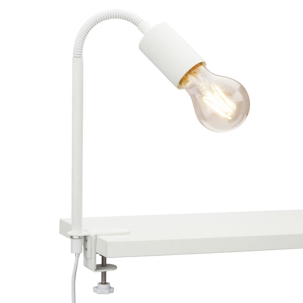 Krampo klipsivalaisin E27 47,7cm valkoinen