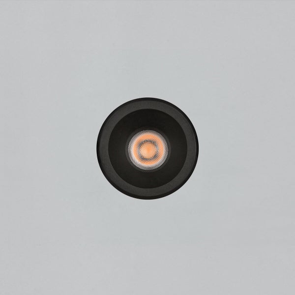 Upotettava Move 3984/6 Py&ouml;re&auml; kuvioitu musta LED COB 5W 550lm CRI90 IP44/IP20 2700K/3000K Liukukytkin Himmennin Triac