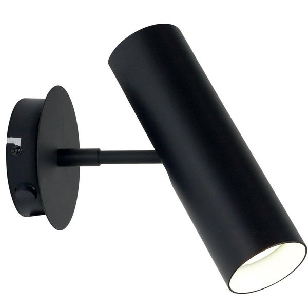 MIB 6 sein&auml;valaisin 6cm GU10 musta *outlet 1kpl*