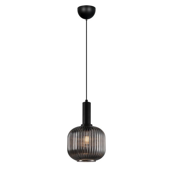 Lantern riippuvalaisin 20cm E27 musta/savu