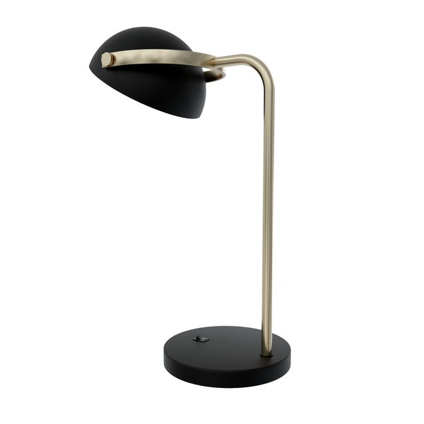 Pivo p&ouml;yt&auml;valaisin USB-latausportilla E14 53cm musta/messinki