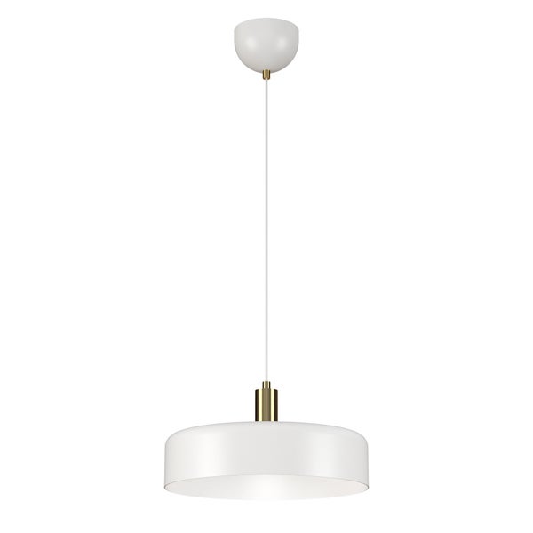 Trendo riippuvalaisin 35cm E27 mattavalkoinen/messinki