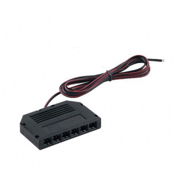 Valoset 1 sis&auml;&auml;n 6 ulos 2m johdolla