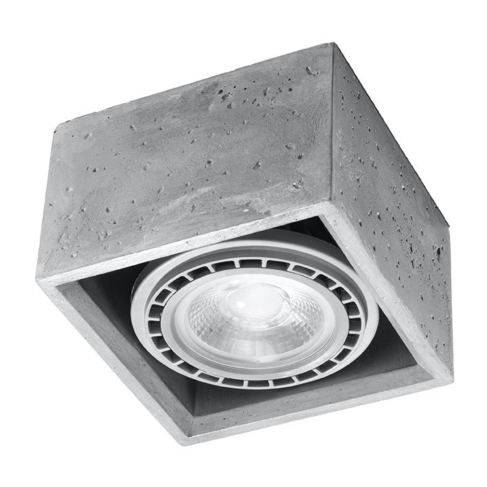Quatro kattovalaisin GU10 14x14cm harmaa