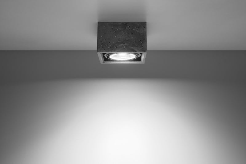 Quatro kattovalaisin GU10 14x14cm harmaa