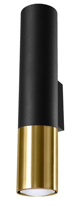 Loopez sein&auml;valaisin 2xGU10 29cm musta/kulta