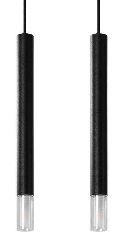 Wezyr riippuvalaisin 2xG9 30cm musta