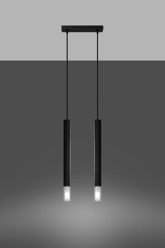 Wezyr riippuvalaisin 2xG9 30cm musta