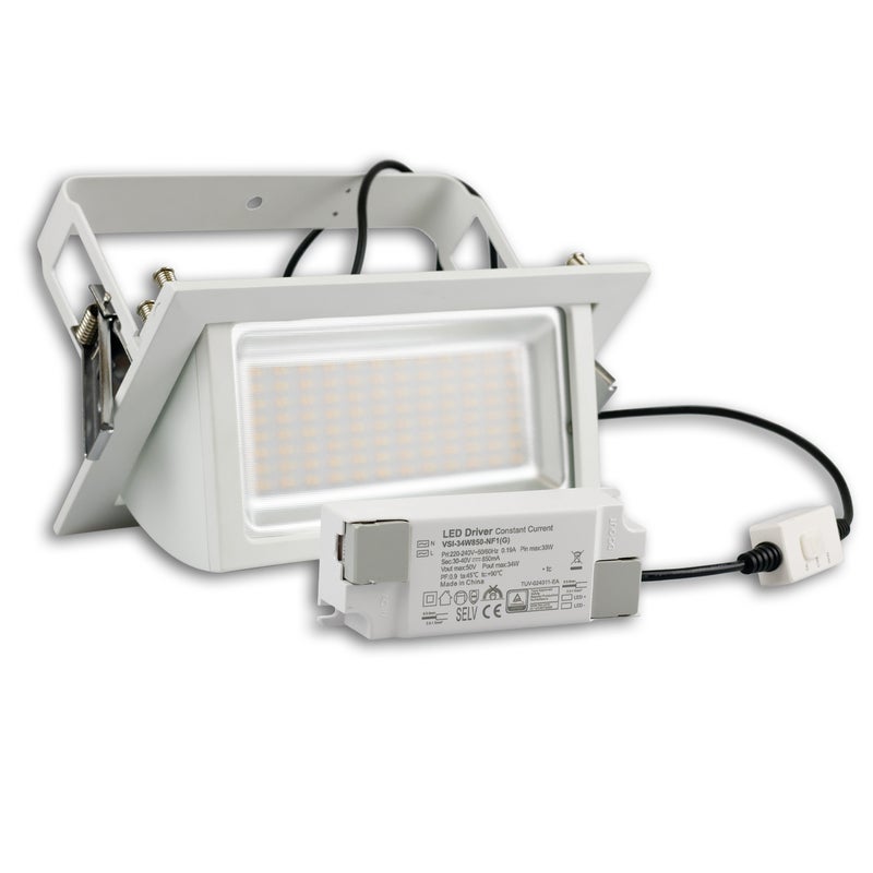 Box LED-alasvalo myym&auml;l&auml;&auml;n 32W ulosp&auml;in k&auml;&auml;ntyv&auml; 3000|4000|6000K himmennett&auml;v&auml;