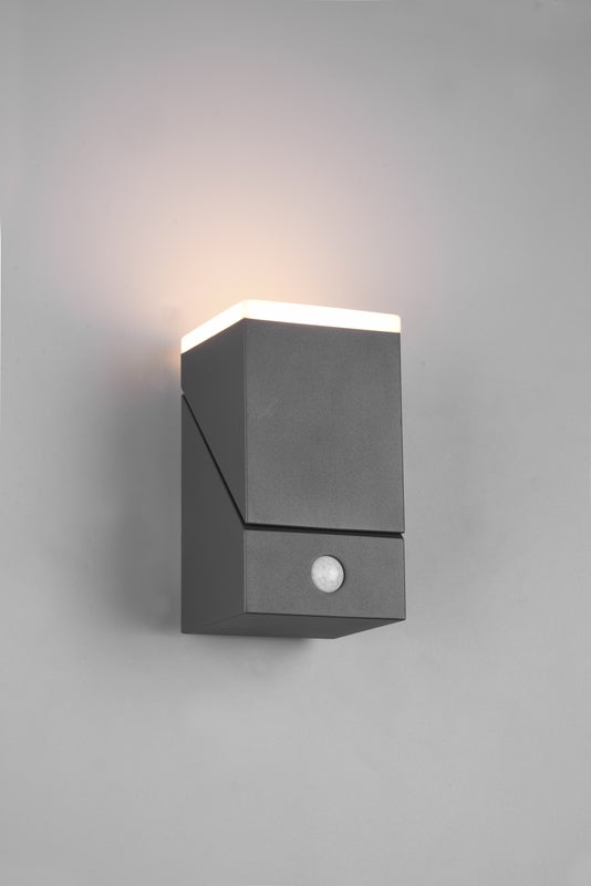 Avon LED sein&auml;valaisin liiketunnistimella 16cm 7W 3000K antrasiitti