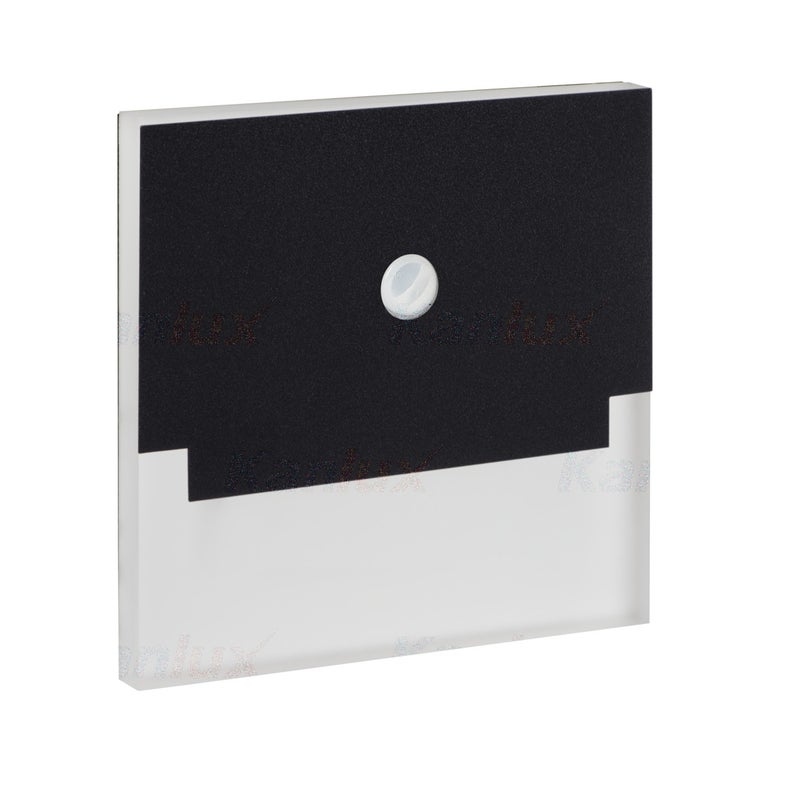 Sabik LED porrasvalo liiketunnistimella 3000K 0,8W 12V 7,5cm musta