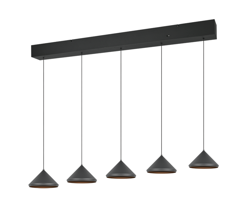 Laguna LED riippuvalaisin 5-os mattamusta 2300+3000+4000K
