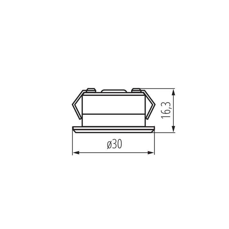 Imber 12V 1W upotettava valaisin 3000K IP65 alumiini