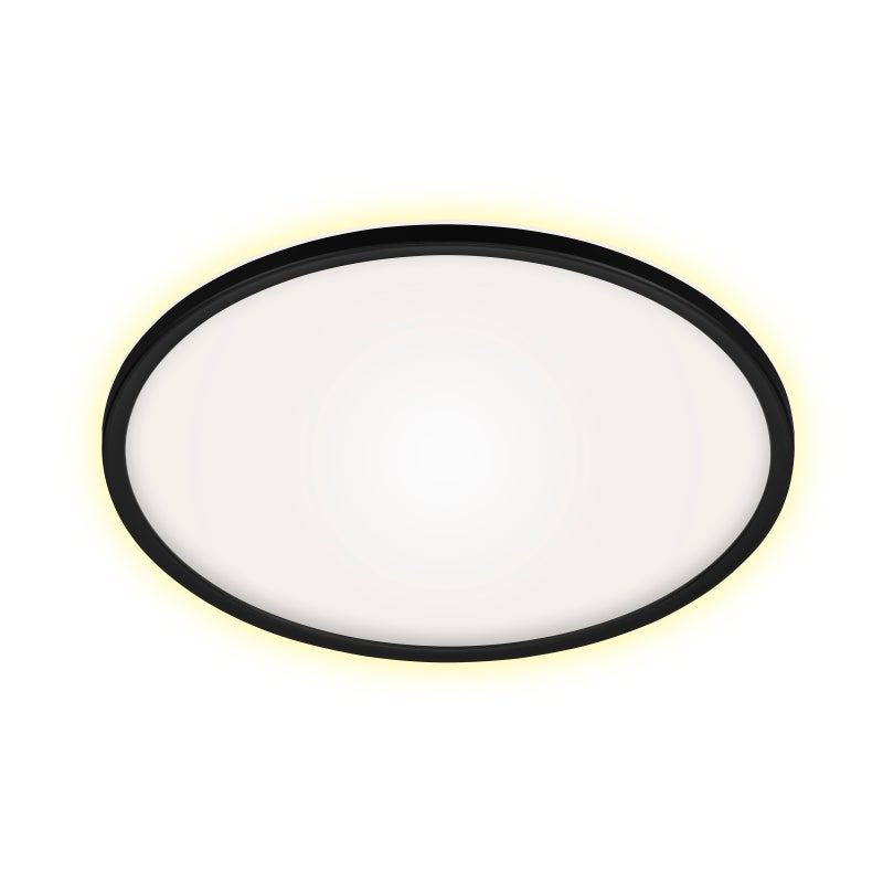 Slim LED plafondi 22W 2700-6500K 42cm musta