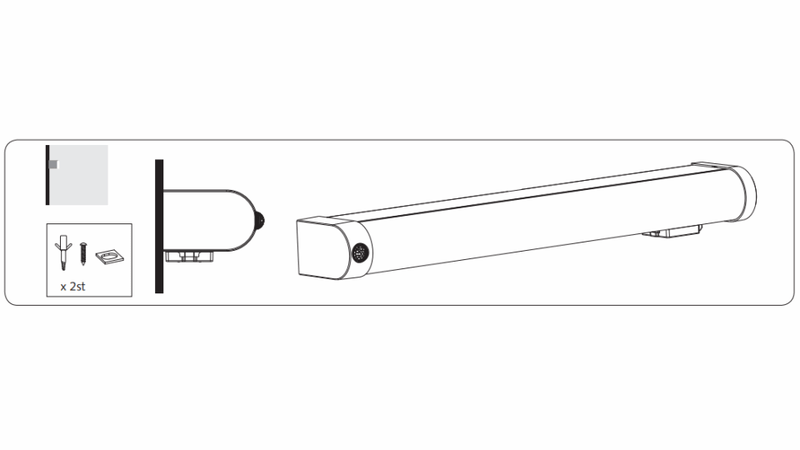 Kylpyhuoneen sein&auml;valaisin pistorasialla 60cm 14W IP44