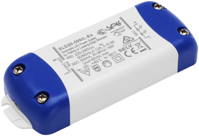 LED-liit&auml;nt&auml;laite vakiovirta 500ma 10-19w himmennys