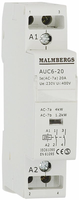 Kontaktorit 1 moduuli 20a 2-nap.